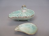 Vintage Cigarette Holder w/Lid and Matching Ash Tray
