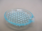 Fenton Blue Opalescent Hobnail Glass Ash Tray 4