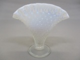 Fenton White Opalescent Hobnail Vase 4
