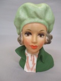 7 1/2 Caffco E3283 Teen Lady Head Vase