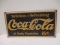 Metal Coca-Cola Sign At Soda Fountains 5 Cents.