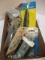 Box of New Brackets, Door Handles, Hooks, Hasp, Etc.