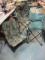 Two Camo and Green Canvas Folding Chairs.