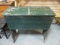 Vintage Country Store Double Sided Wood Bin with Metal Bottom. Flip Top.