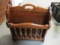 Wood Magazine Rack with Spindle Sides.