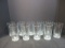 Ten Matching Crystal Tea Glasses.