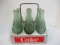 Vintage Metal Coke Carrier with Six Bottles.