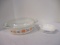 Vintage Town and Country Oval Casserole Dish with Lid and Small Corning Petite Pan.