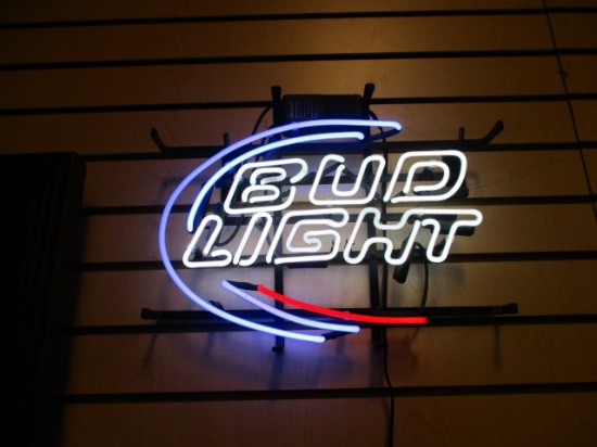 Bud Light Neon Sign; Works.