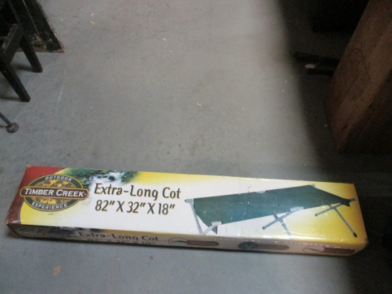 NIB Timber Creek Extra Long Outdoor Cot.