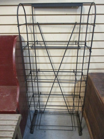 Vintage Four Shelf Metal Display Stand.