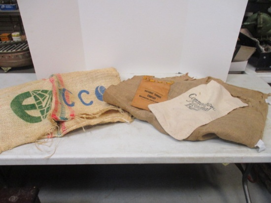 Two Jute Bags Germany, Columbia Bag, National Bank Bag, and Transit Bag.