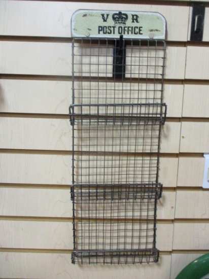 V & R Post Office Hanging Wired Letter Holder.