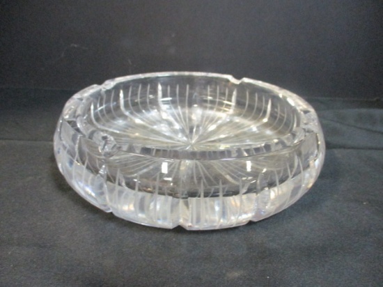 Heavy Lead Crystal Ash Tray.