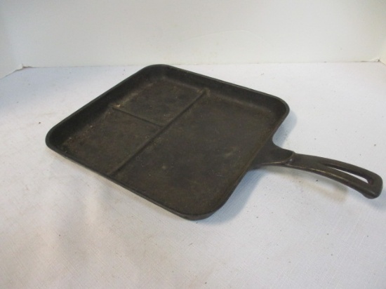 Wagner Ware Cast Iron Divided Bacon and Eggs Breakfast Skillet.