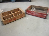 Vintage Wood 7Up Case and Coke Crate.