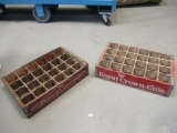 Two Vintage Wood RC Cola Cases.