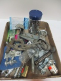Box of Nails, Double Clevis Links, New Screw Hooks (5/8x5