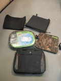 Three Seat Cushions, One New. Computer Bag.