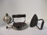Cast Iron Sad Iron and Fuel Canister Sad Iron.