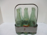 Vintage Royal Crown Cola Metal Carrying Tray with Six Bottles.