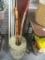 Wicker umbrella Stand w/child's walking stick & Cane