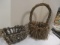 2 Handcrafted Wood Baskets