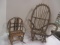 High Back Twig Doll Chair (16 x 24) & Small Twig Doll Chair