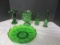 Green Glassware Grouping