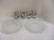 Libby Winter Village Drinking Glasses & 2 Christmas Plates