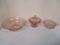 3 PCS Pink Glassware