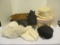 2 Hatboxes 2 Vintage Hats & Gloves