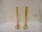 Yellow Murano Style Foot Vases (PR)