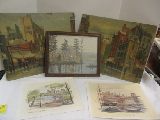 2 pcs. Of New York Art, & Misc. Art grouping