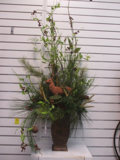 Deer Themed Beautiful Faux Floral Arrangement