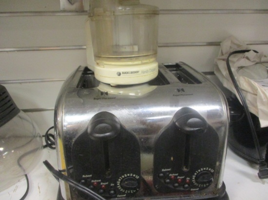 GE 4 Slice Toaster & Black/Deck Mini Chopper