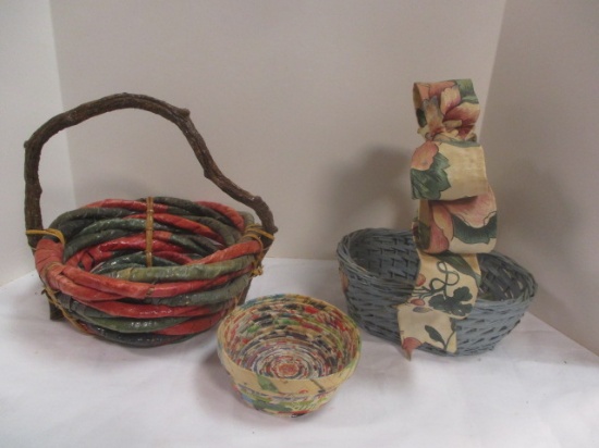 3 Handcrafted Baskets