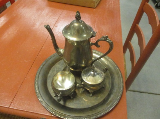 Silverplate 4 PC Tea Set