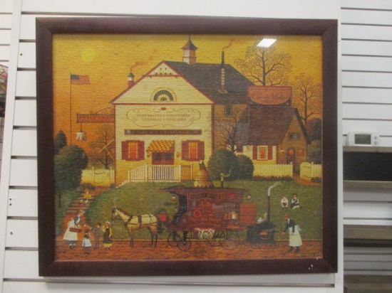 Charles Wysocki Framed Americana Puzzle
