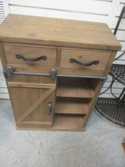 Barndoor Cabinet w/2 Drawers