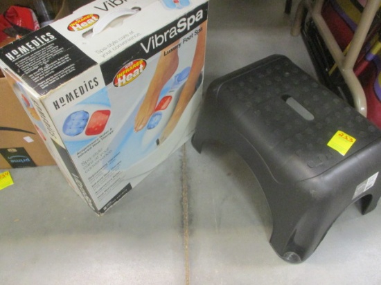 Step Stool & Homedics Vibra Spa