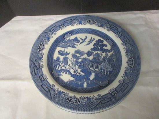 Churchill England Blue Willow Plates (10") Lot of 4