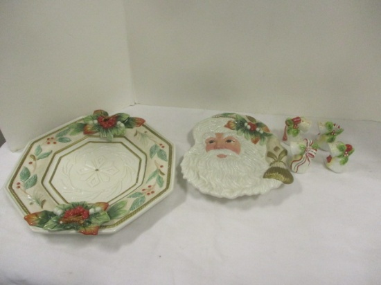 Fitz & Floyd Winter Wonderland (Lot of 2) Plates, etc.
