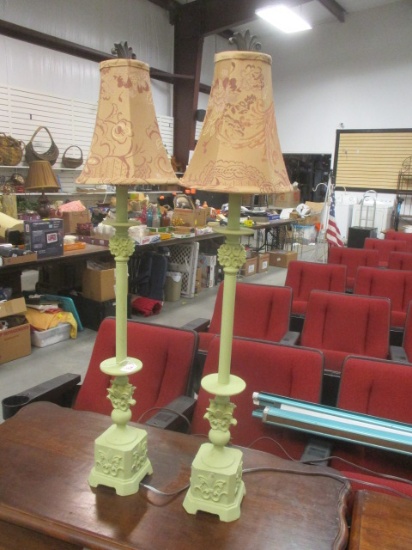 Painted Candlestick Lamps (PR)