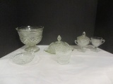 Diamond Pt. Compote, Creamer/Sugar, Butter Dish, etc.