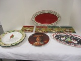 1988 Christmas Plate, Paula Deen Plate, Poloson Square Plates,
