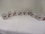 Christmas Mugs/Santa & Reindeer (Lot of 8)
