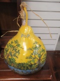 Handpainted Decorative Gourd by Mary Spivey 2006 (POP)