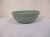 Vintage Green Ceramic Batter Bowl w/raised Fruit