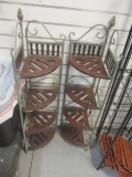Metal & Wood Folding Corner Shelves (PR)